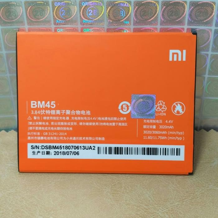Batre Xiaomi Redmi Note 2 Original