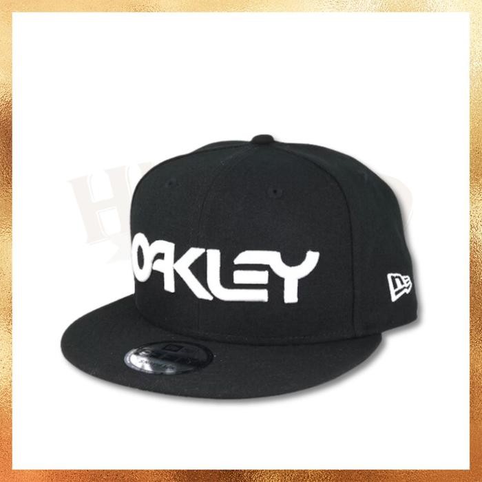 Topi New Era x Oakley Collab Black 9FIFTY Snapback Hat 100% Original