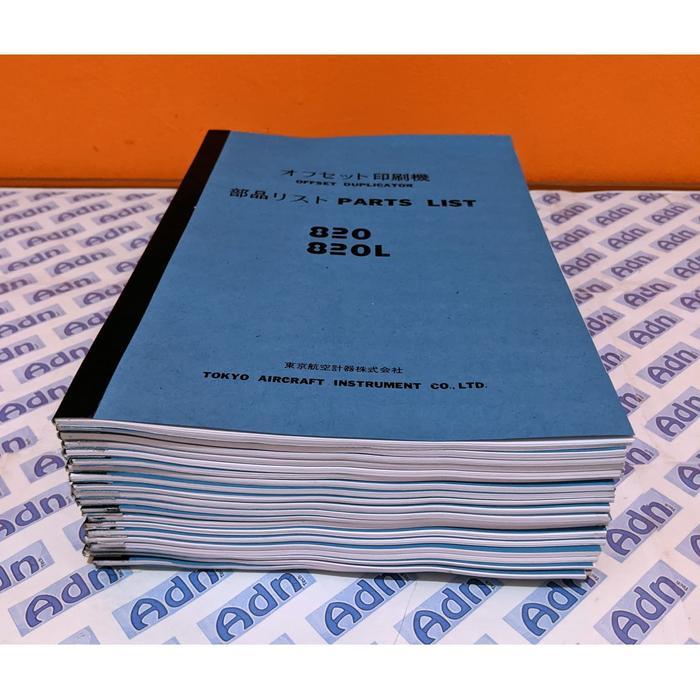 PARTS LIST TOKO 820 COPY-BUKU PANDUAN SPAREPART MESIN OFFSET TOKO 820