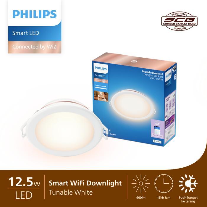 Lampu Plafon/Panel Philips Smart LED Downlight 12,5 12.5W Watt - Tunable White (Kuning ke Putih)