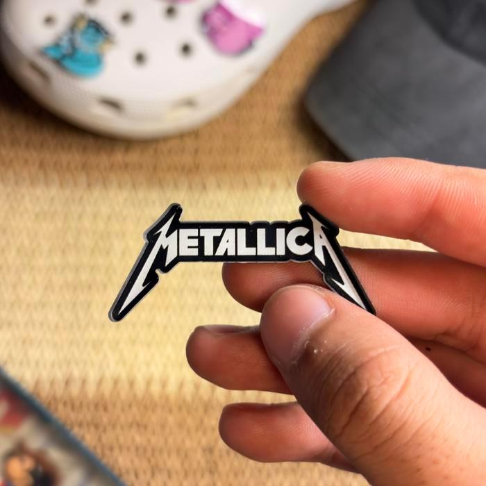 Metallica Acrylic Pin Enamel Pin Style Aksesoris buat Tas, Jacket, Topi Akrilik Bros Clips
