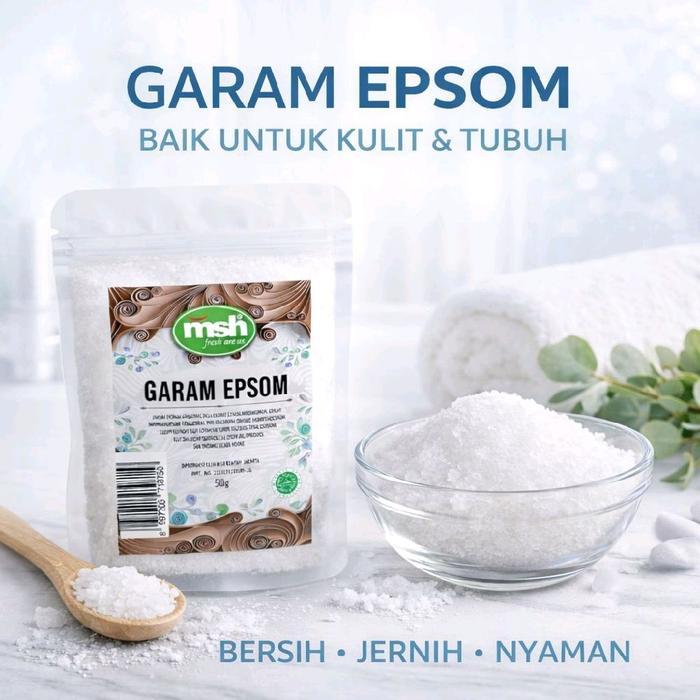 Garam Epsom 50gram , Garam Epsom Asli , Garam Epsom Premium , Garam Epsom Untuk Detox Kaki