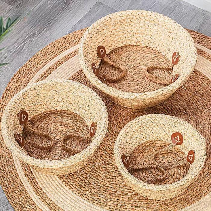 Wicker Storage Basket Rattan Flower Baskets Dirty Clothes Storage Basket Decorative Basket Picnic