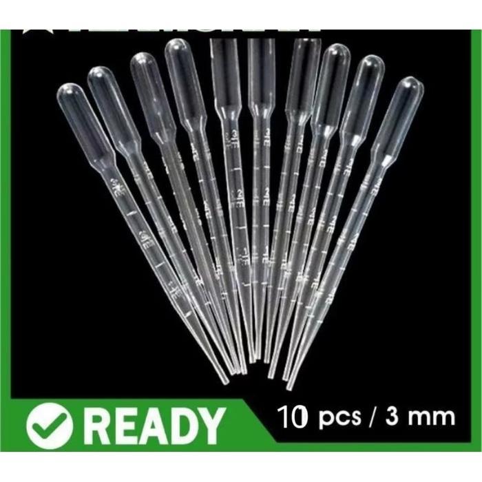 Pipet Tetes Plastik Serbaguna Pipet Tetes Puding 3ML isi 10 pcs