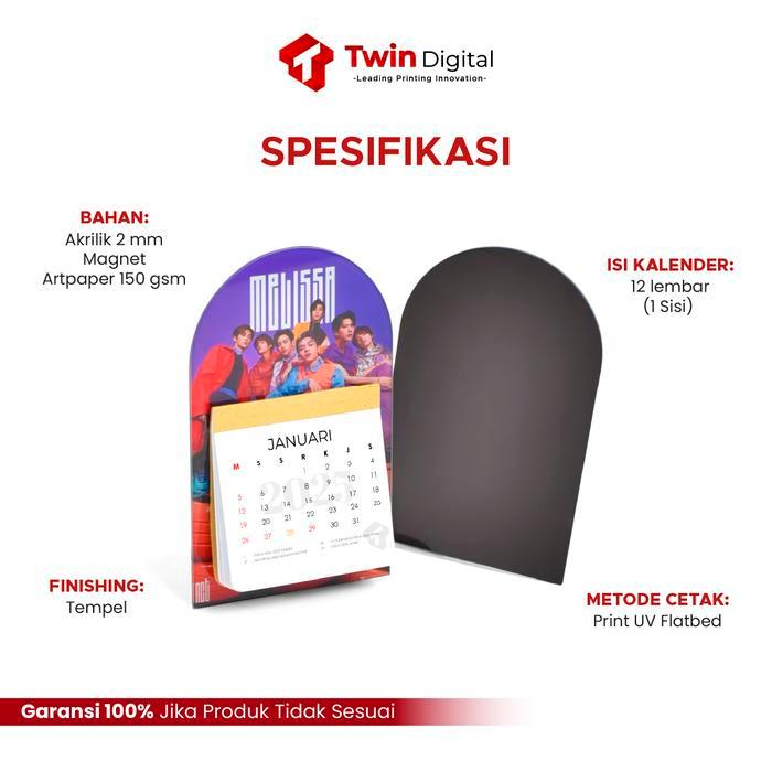 Ready Terlaris Kalender Magnet Akrilik Custom Mini Kalender Premium - Kalender Magnet Murah