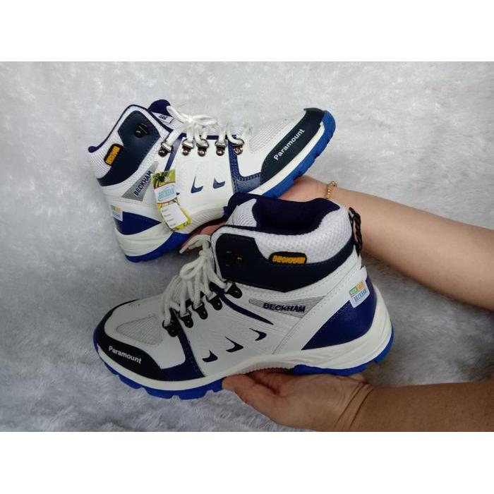 Consina Shoes - Sepatu Boot Beckham Paramount Putih Biru Size 39 - 43 / Hiking / Mendaki / Busa