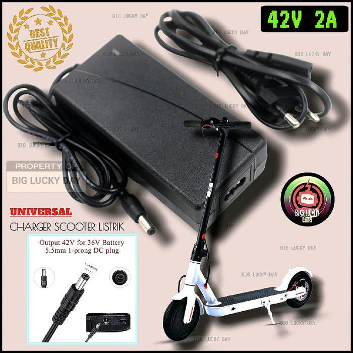 TERLARIS Charger 36v lithium output 42v 2A scooter listrik exotic inokim light fiido dyu himo cas
