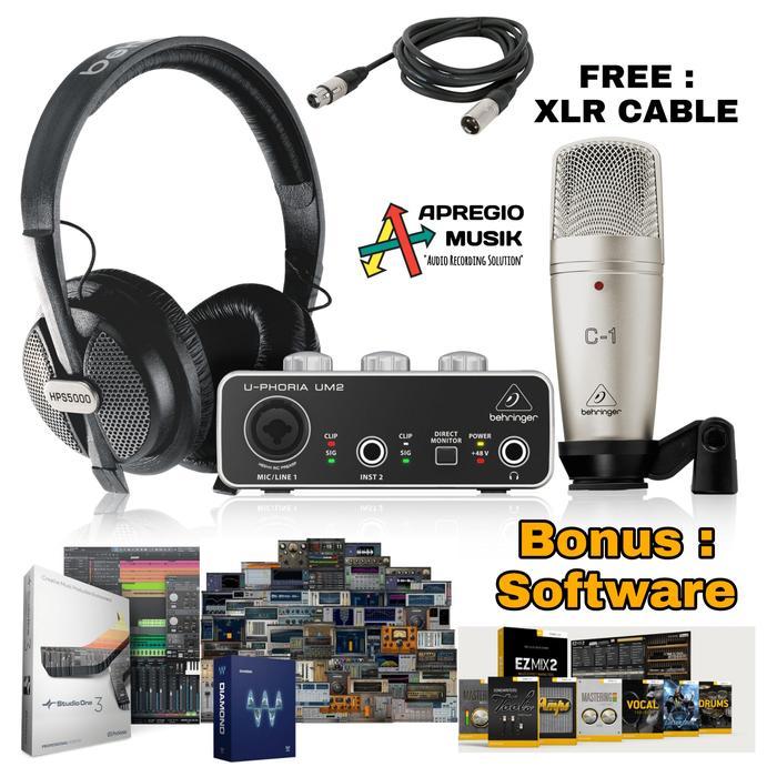 Paket recording Behringer uphoria studio UM2 C1 original