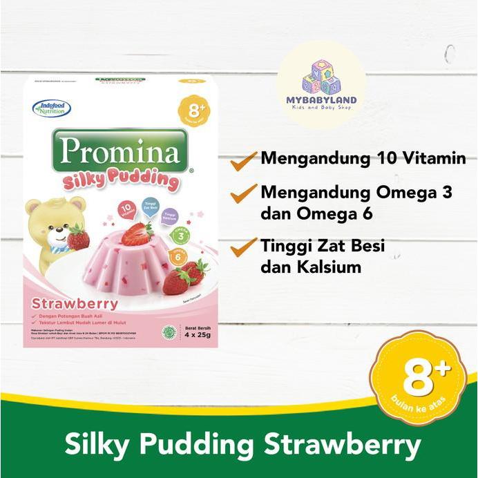 NEW Promina Silky Pudding 8-9bln++ Pudding 100 gr Silky Pudding Strawberry Silky Pudding Chocolate