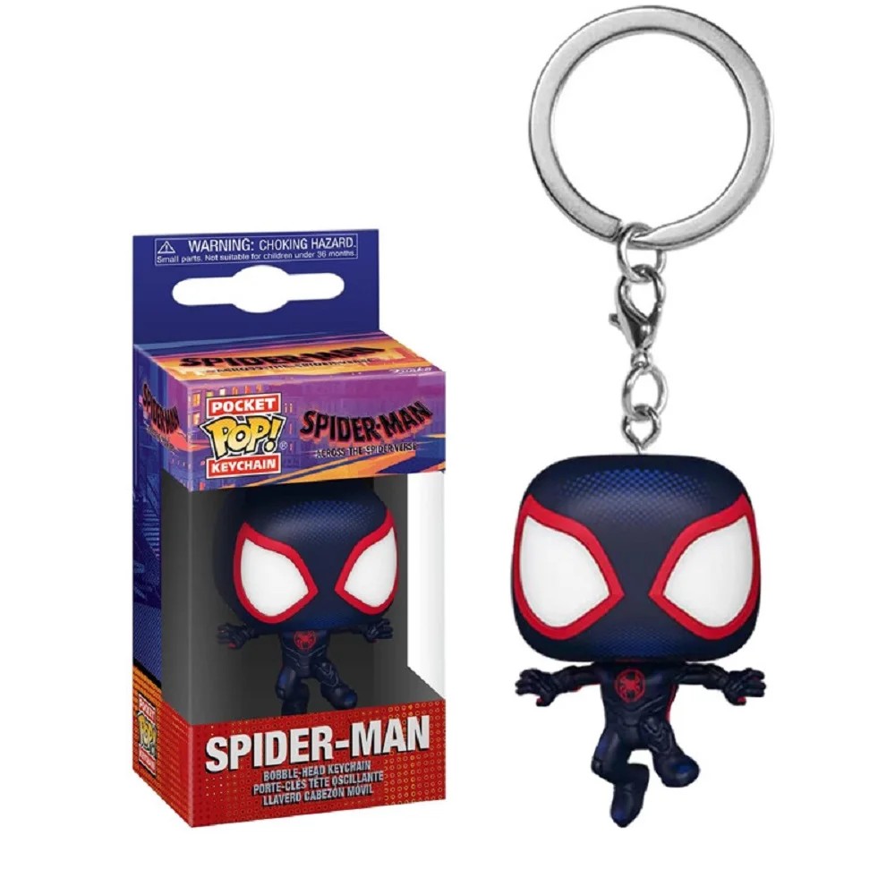 New SPIDER MAN Pocket Keychain Iron Spider Key Rings Peter Parker Key Pendant Toys Figure Keyrings