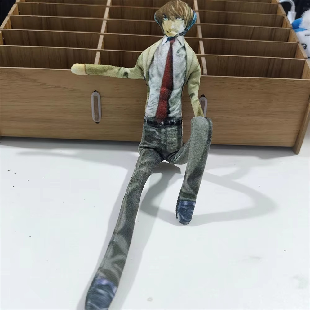 Anime Death Note Yagami Light Cosplay Plush Cotton Stuffed Doll Twistable Shape Abstract Figure Room