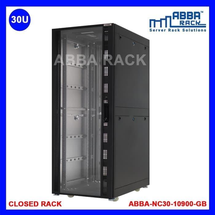 Rak Server 19 Inci Tertutup 30U 900mm Pintu Kaca