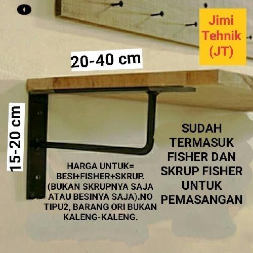 NEW siku rak dinding rak sepatu gantung rak dapur rak tv Rak besi siku besi ambalan rak penyangga