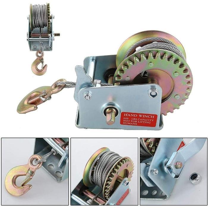 [2024 baru]Wire Rope Hand Winch Kualitas Tinggi Hand WinchHand Winch / Boat Winch / Katrol Manual