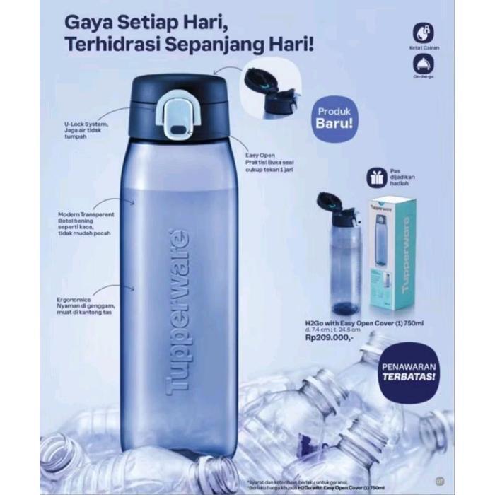 Hemm - Botol Minum Tupperware H2Go 750Ml (1) H 2Go