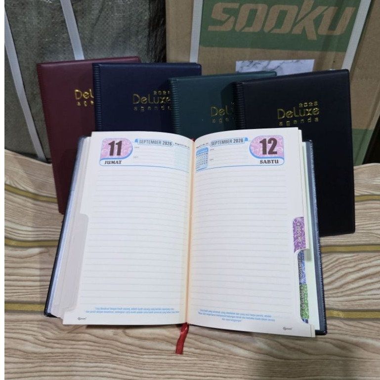 

Buku Catatan Agenda Deluxe Buku Agenda Kerja Tahun 2026 Kertas Krem Dilengkapi Dengan Kalender Sampul Tebal Berkualitas