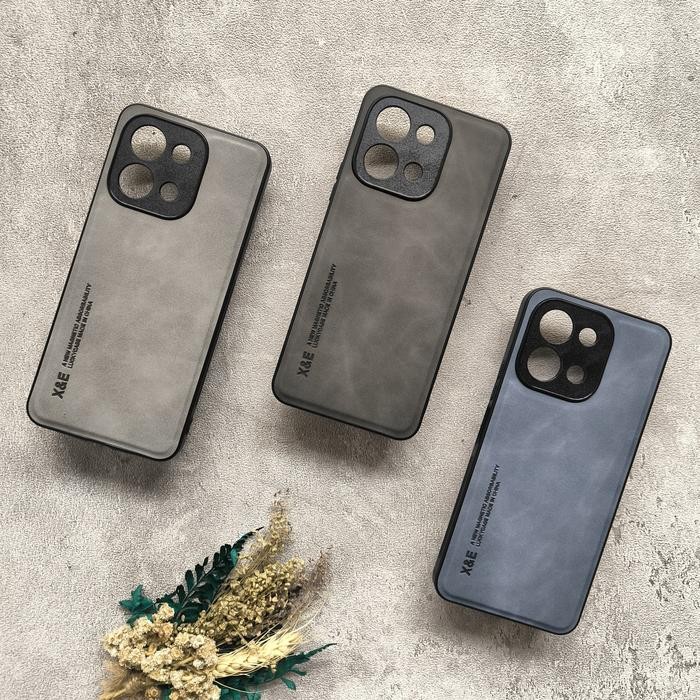 Case Vivo Y28 4G Leather Magnetic Suede Casing Tekstur Kulit Domba Halus Hybrid Camera Protect
