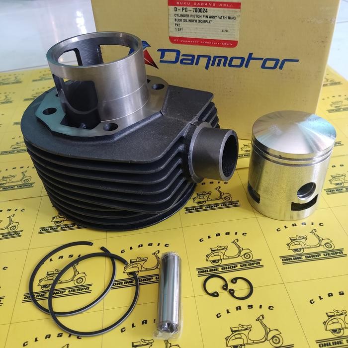 Blok Silinder / Blok Piston Vespa Px 5 Lubang Ring Tipis