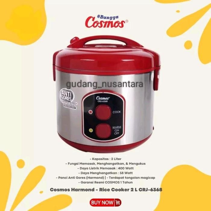 Magic Com 2 Liter Cosmos Crj6368 Rice Cooker Cosmos 2 Liter Crj 6368
