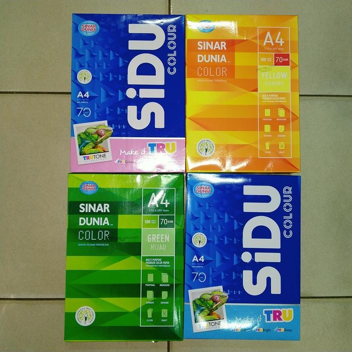 

NEW PRODUK KERTAS HVS SIDU A4 WARNA 70 GSM WARUNG ARA67