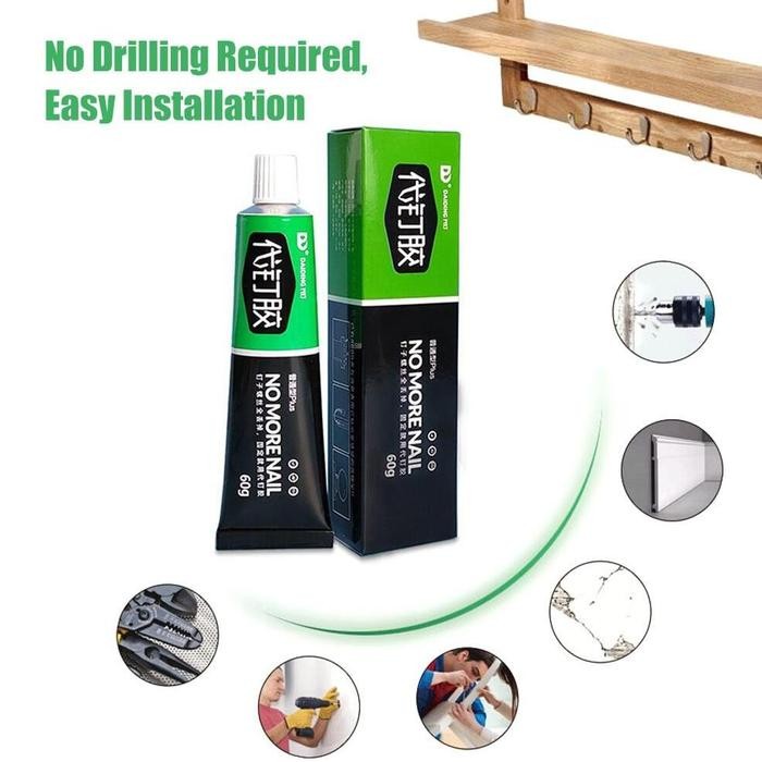 

LEM PENGGANTI PAKU TEMBOK ADHESIVE GLUE MURAH PEREKAT SUPER KUAT