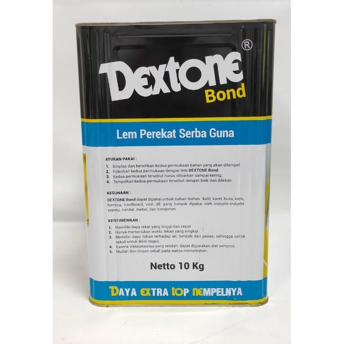 

LEM KUNING DEXTONE 10KG / LEM SERBA GUNA UNTUK VINYL ROLL/TILE/KARPET