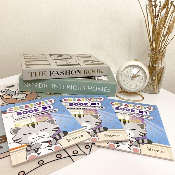 

[Simplyshop] Buku Prakarya Origami Makanan Centle 001 Papercraft Diy Set Food Book Art Craft Korean