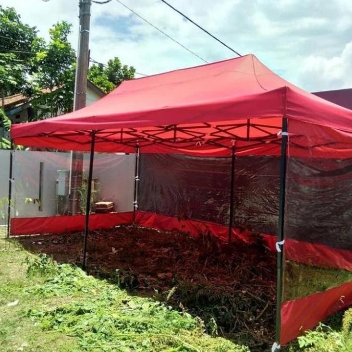 tenda lipat metik impor uk 3x6 dinding 3sisi
