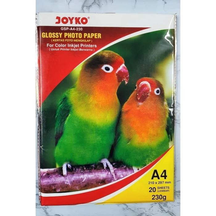 

Pilihan- Kertas Foto Joyko A4 Tebal 230 Gr Gsm Gram Coral Glossy Photo Paper
