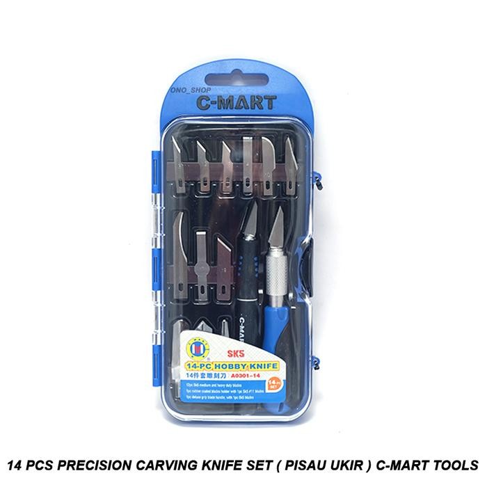 

Pilihan- 14 Pcs Precision Carving Knife Set ( Pisau Ukir ) C-Mart Tools