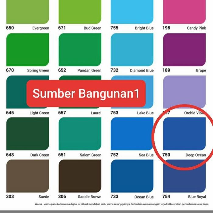 Bisa Termin Cat Kayu Besi 750 Deep Ocean Avian 1Kg Biru Tua Cat Minyak