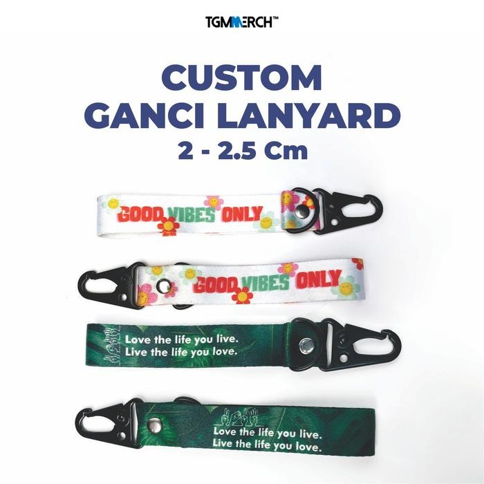 

Cetak Custom gantungan kunci/ganci Lanyard 2/2.5 Cm Tgm Merch