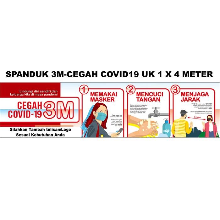

SPANDUK CEGAH COVID19 - 3M UKURAN 1 X 4 METER