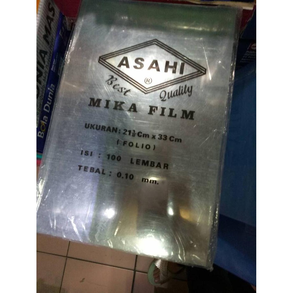 

PLASTIK MIKA FILM COVER ASAHI JILID BUKU ATAU LAINNYA