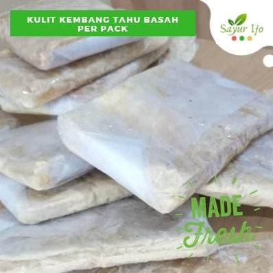 Pilihan- Kulit Kembang Tahu Basah -/+ 400 - 450 Gram / Pack ( Isi 10 Lembar ) Fresh Tauki Fucuk