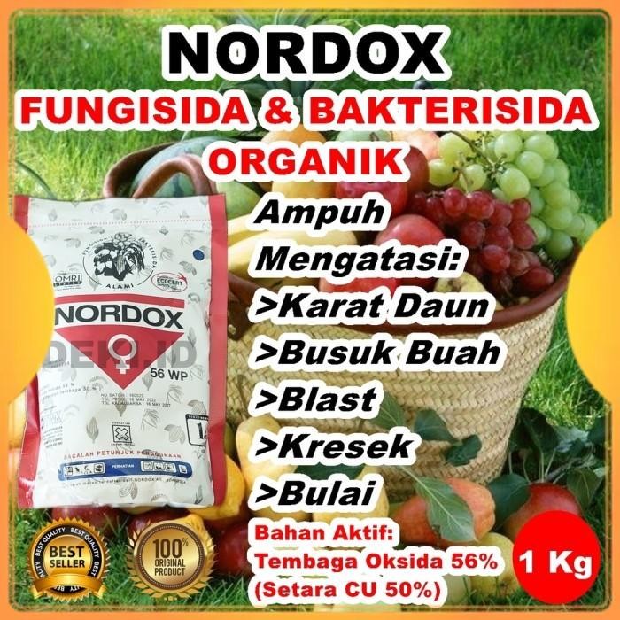 Nordox 56 WP 1 Kg Fungisida Bakterisida Organik Tembaga Oksida Deki