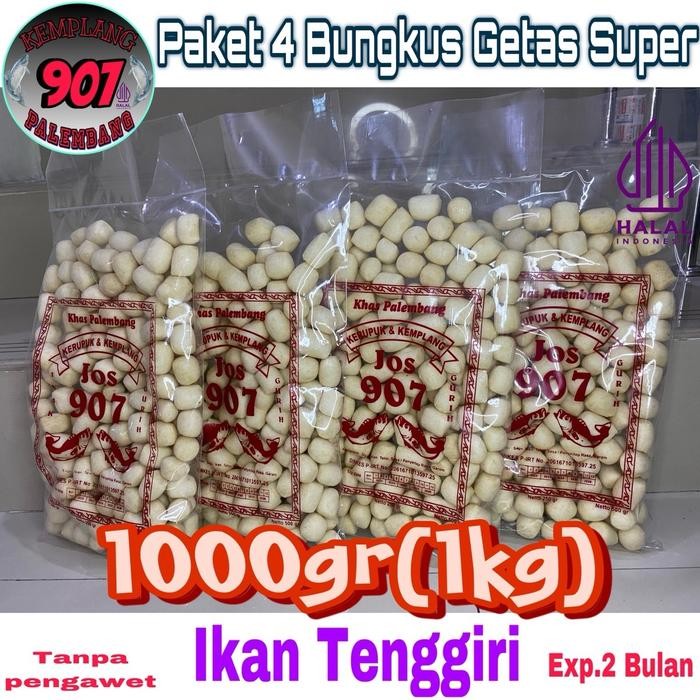 

ASLI Paket 4 bungkus GETAS SUPER IKAN TENGGIRI makanan khas palembang setiap bungkus ya dengan berat
