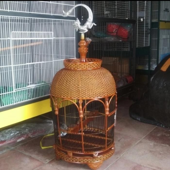 Kandang burung perkutut rotan anyaman pelituran