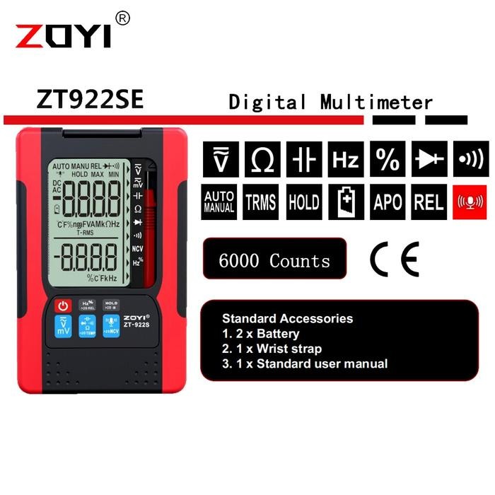 Zoyi ZT-922SE Voice Speak English Multimeter Multitester Avometer D masih ready