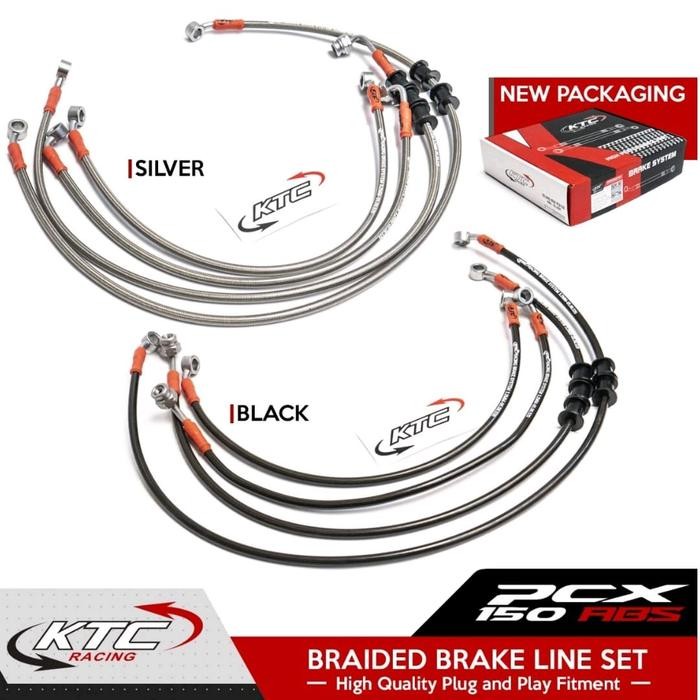 Laris Selang Rem Ktc Racing Pcx 150 Abs / Selang Rem Ktc Depan Dan Belakang Pcx 150 Abs / Selang