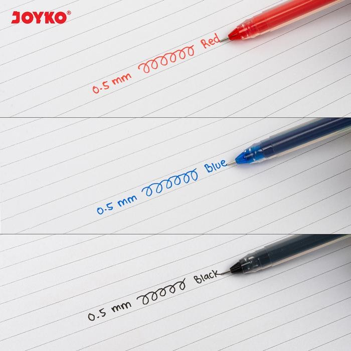 

New JOYKO GEL PEN AMAZING GEL BLACK BLUE RED PEN JEL HITAM BIRU MERAH GP-378 [12PCS]