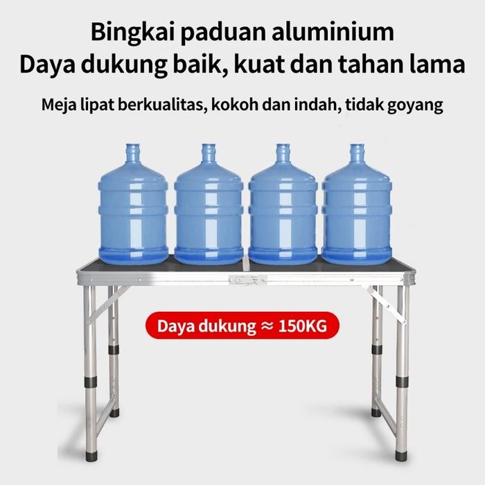 Meja Lipat Meja Lipat Jualan 120X60Cm Meja Lipat Portabel Aluminium Meja Camping Meja Lipat Outdoor