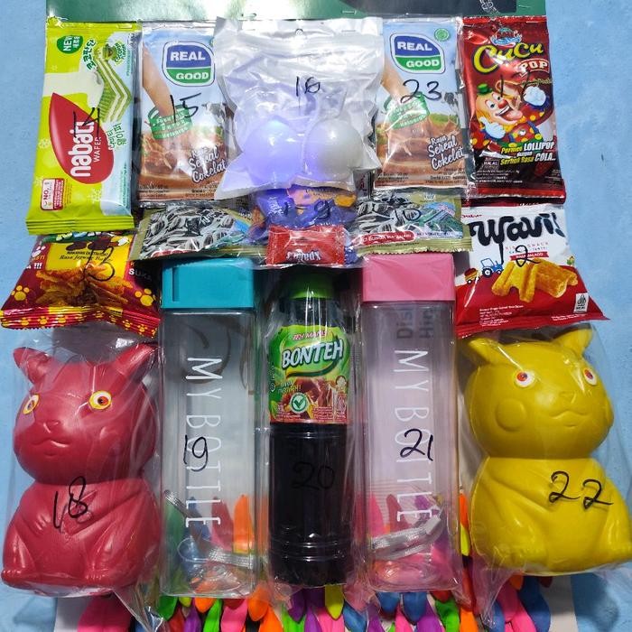 

New Cabutan balon berhadiah botol air dan celengan isi 100pcs. CL SUSU