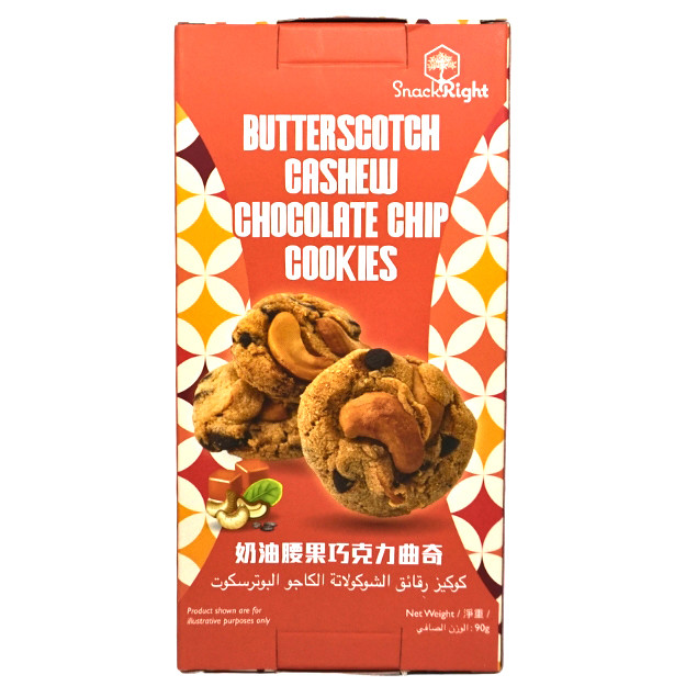 

S31287 SNACK RIGHT BUTTERSCOTCH CASHEW CHOCOLATE CHIP COOKIES 90GR MAJU BERSAMA (20250910)