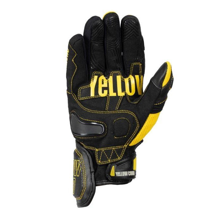GLOVE YELLOW CORN YG-345 BLACK/YELLOW SARUNG TANGAN MOTOR ORIGINAL