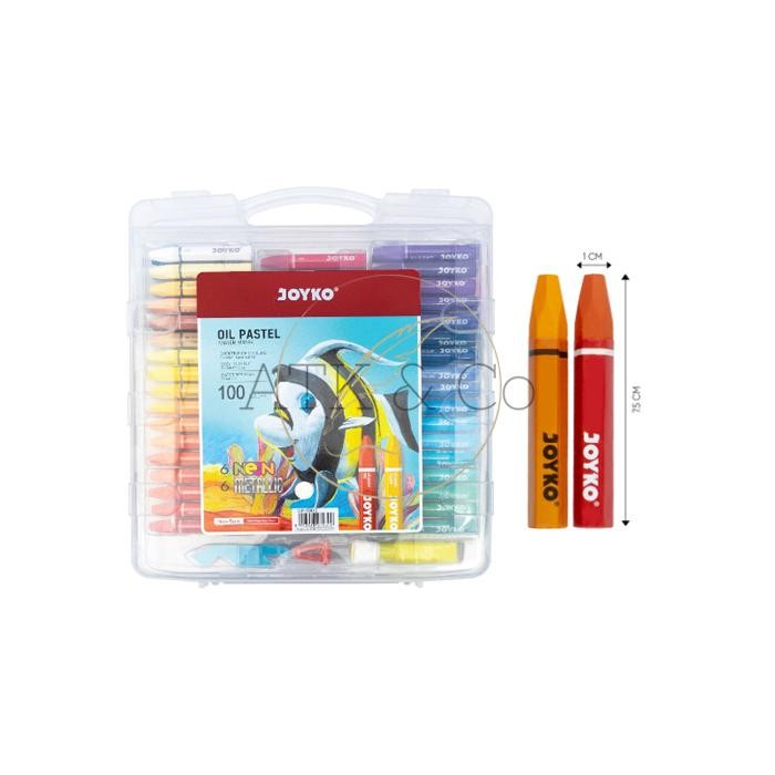 

Crayon Joyko Titi 100 Warna OP-100S - Oil Pastel Color Krayon Joyko