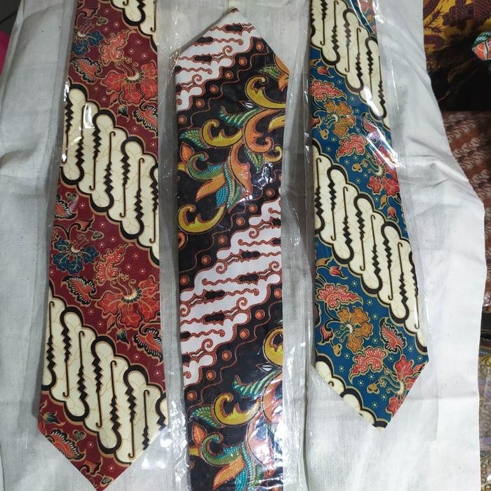 ASLI Dasi batik semi sutra ) Dasi batik kantor semi sutra halus READY STOCK