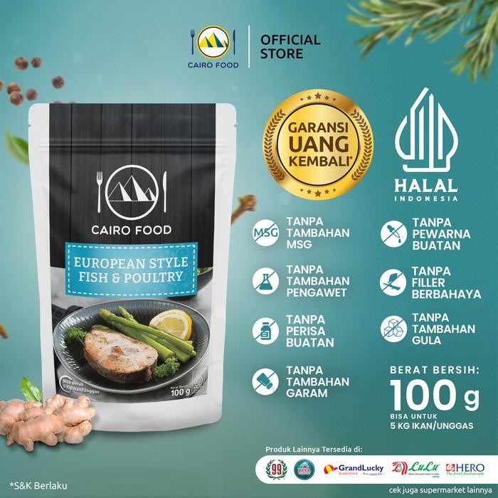 

Stok Baru Europe Style Fish & Poultry Seasoning ( Bumbu Ikan & Unggas ala Eropa - Cairo Food 100 gr