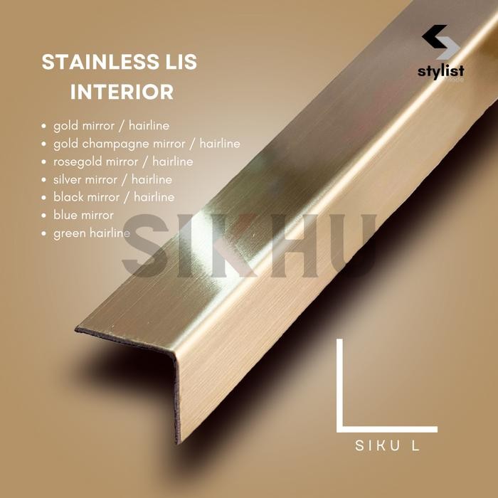 Stainless Lis Interior Siku L CHAMPAGNE 20 x 50mm