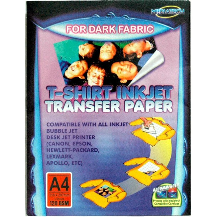 

Mediatech Light Fabric T Shirt Inkjet Transfer Paper A4 120GSM - 34051